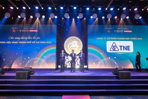 Thang máy Thiên Nam đạt giải thưởng Thương hiệu Vàng 2022 theo quyết định của Chủ tịch UBND TP.HCM