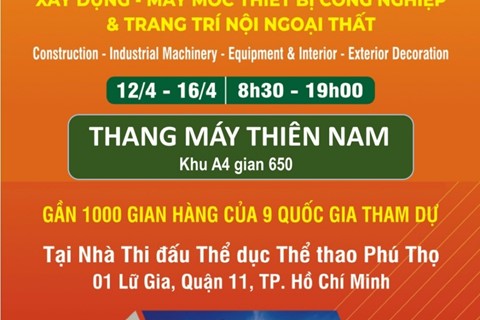 Thang máy Thiên Nam tham gia giới thiệu tại Vietbuild HCM 2023