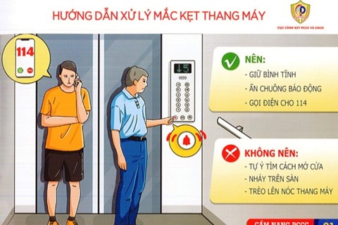Tình huống xử lý người bị mắc kẹt trong thang máy tại tòa nhà Detech