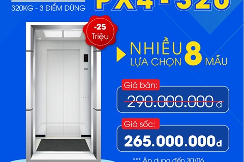 Chương trình khuyến mại mua thang máy dòng PX