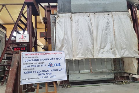 Thử nghiệm chịu lửa cửa tầng thang máy Xung đột quan điểm